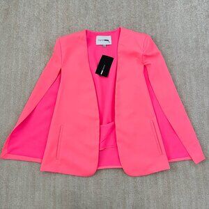 NWT Fashion Nova Springs to Mind Cape Blazer Neon Pink Jacket S